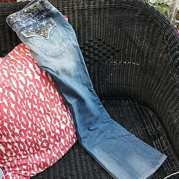 Miss Me Denim - Miss me Gladstone rhinestone studded jeans 29